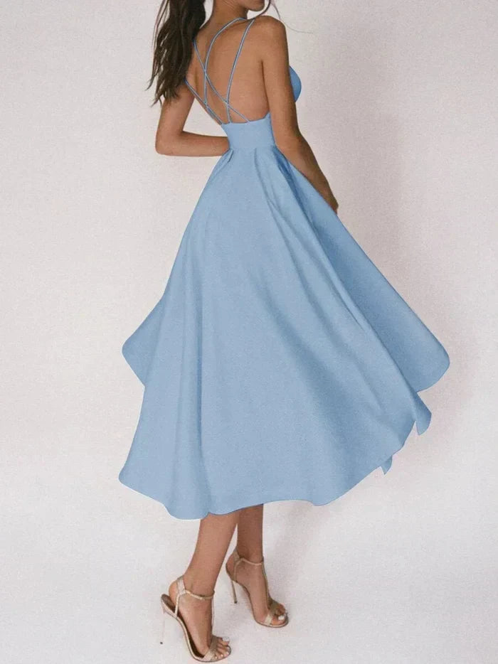 Chic V-Neck Strappy Dress