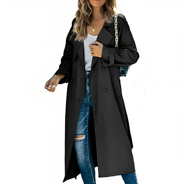 Chic Double-Breasted Women's Trench Coat