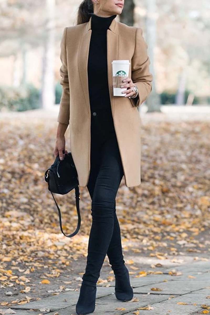 Chic Stand-Up Collar Jacket
