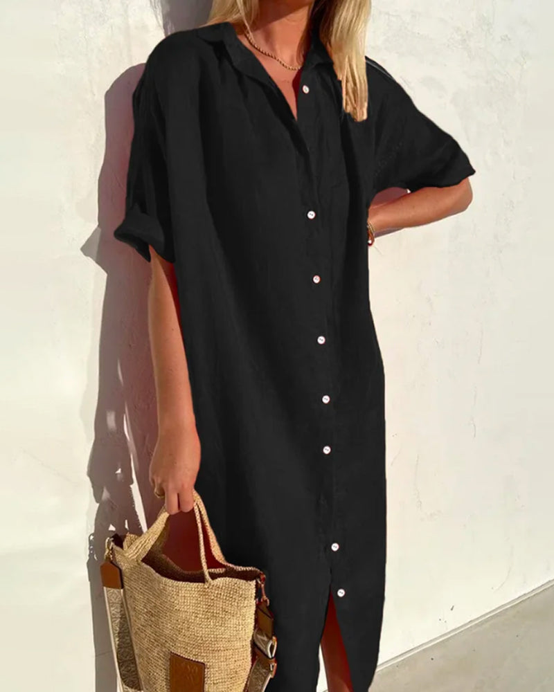 Classic Cotton Shirt Dress