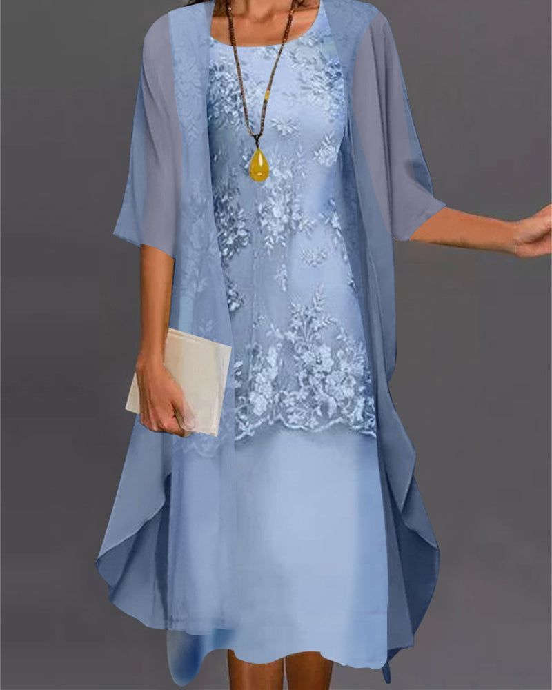 Chic Two-Piece Chiffon Ensemble