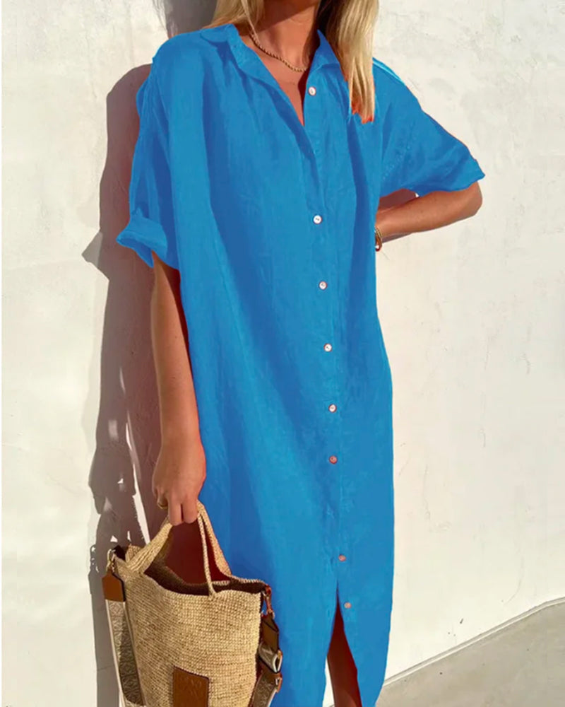 Classic Cotton Shirt Dress
