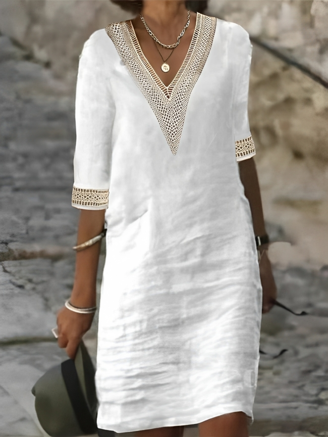Everyday Comfort Cotton Dress for Women - Relaxed Fit