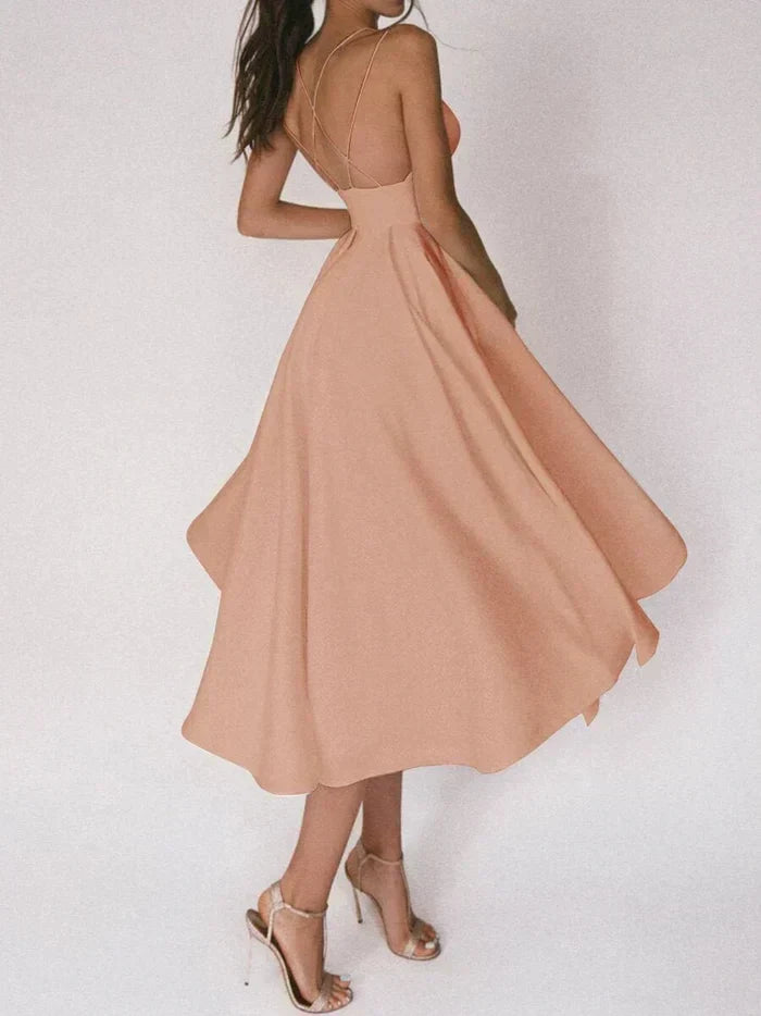 Chic V-Neck Strappy Dress