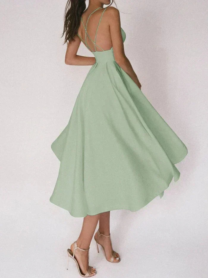 Chic V-Neck Strappy Dress