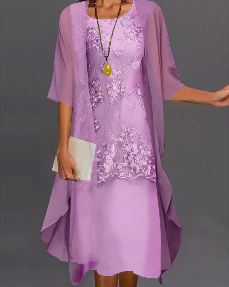 Chic Two-Piece Chiffon Ensemble