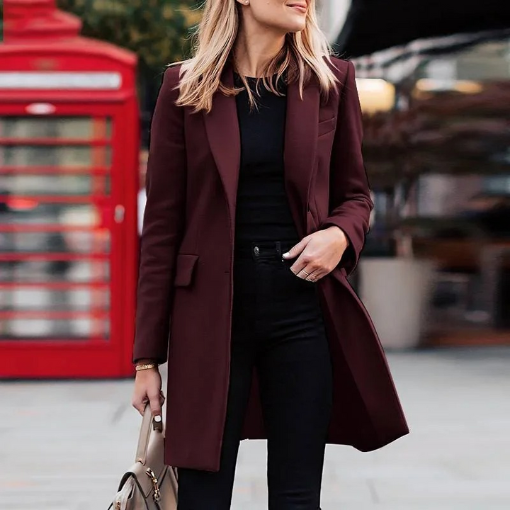 Chic Women's Trench Coat with Stylish Knot Detail