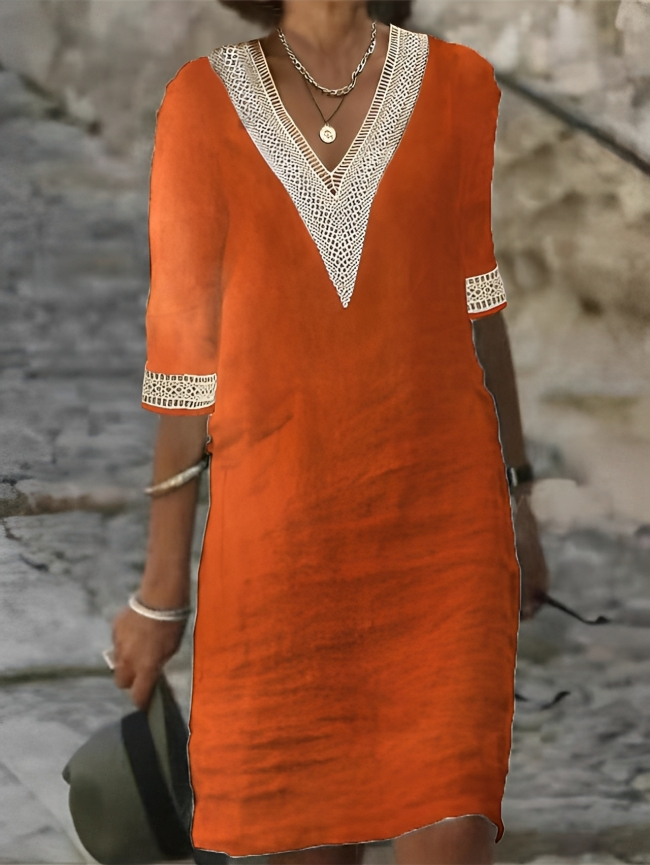 Everyday Comfort Cotton Dress for Women - Relaxed Fit