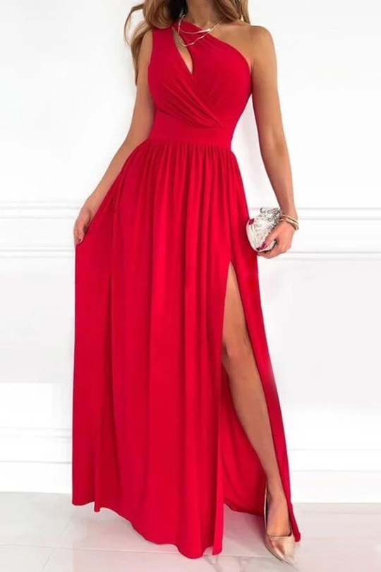Chic One-Shoulder Evening Gown by Novella