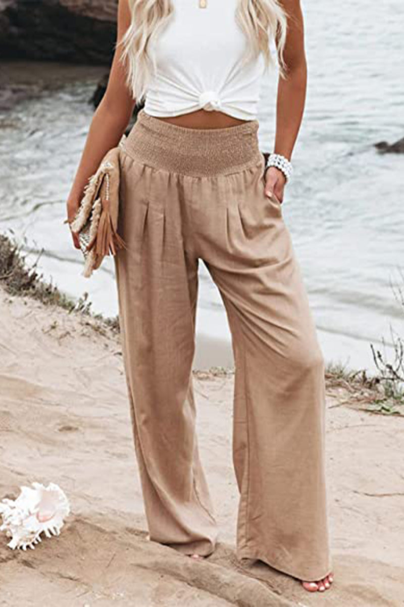 Chic Women's Stretchy Palazzo Trousers