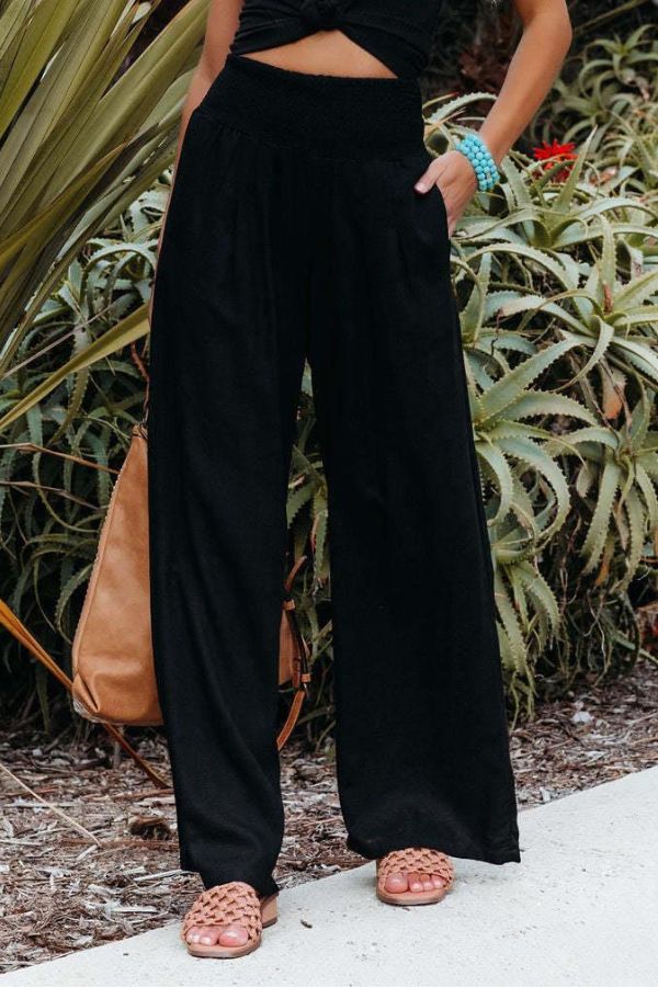 Chic Women's Stretchy Palazzo Trousers
