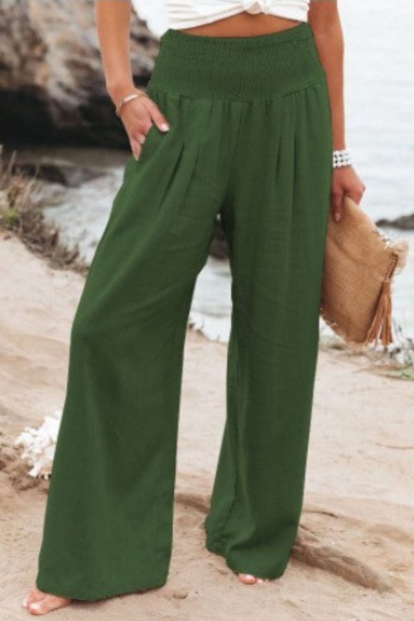 Chic Women's Stretchy Palazzo Trousers