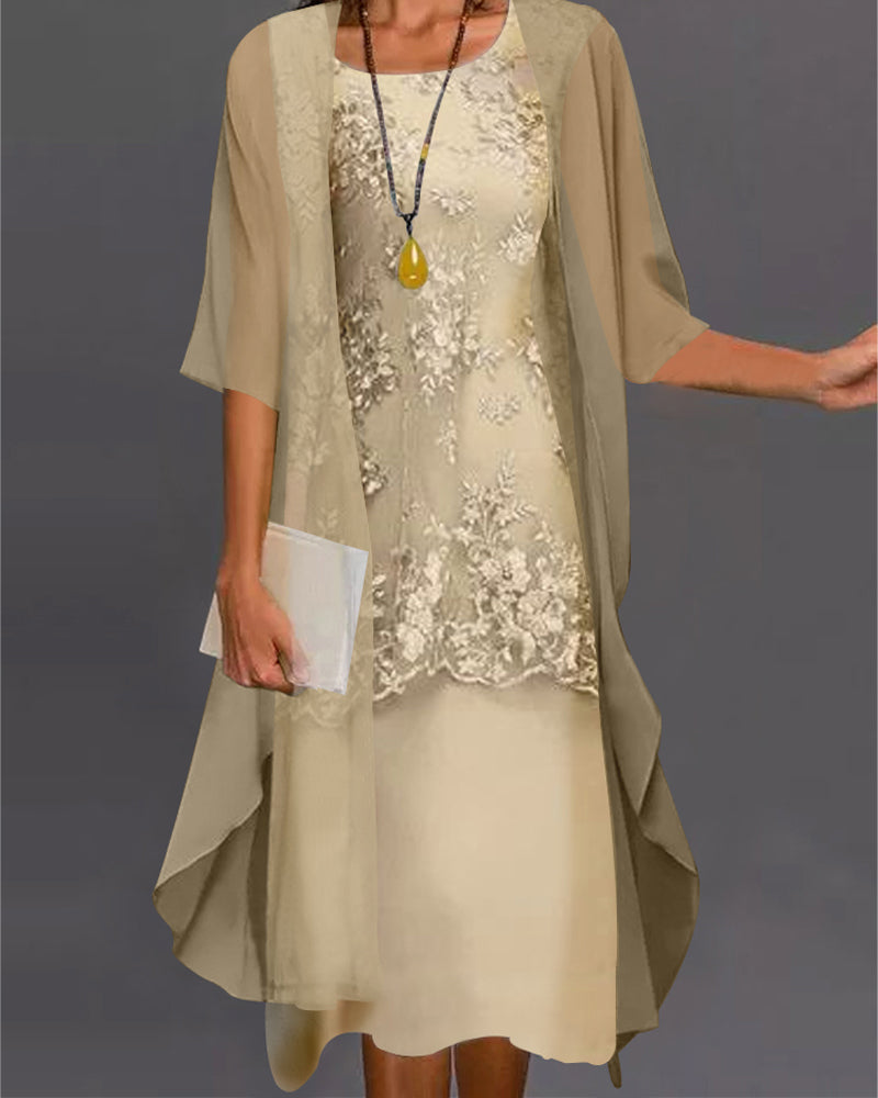 Chic Two-Piece Chiffon Ensemble