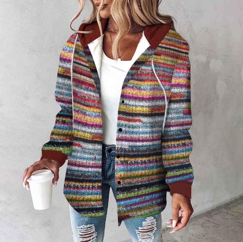 Jaira - Vibrant Knit Hoodie
