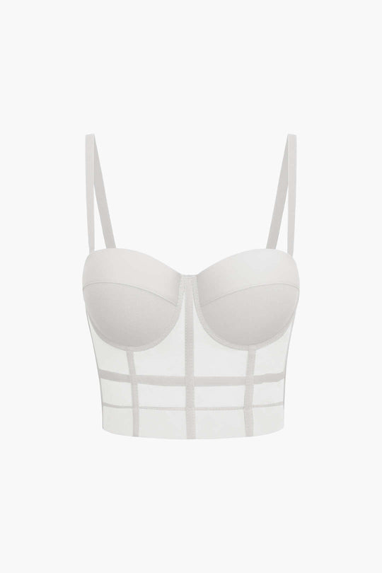 Mesh Underwired Bustier Blouse