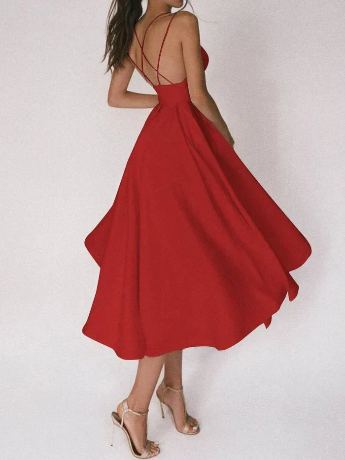 Chic V-Neck Strappy Dress