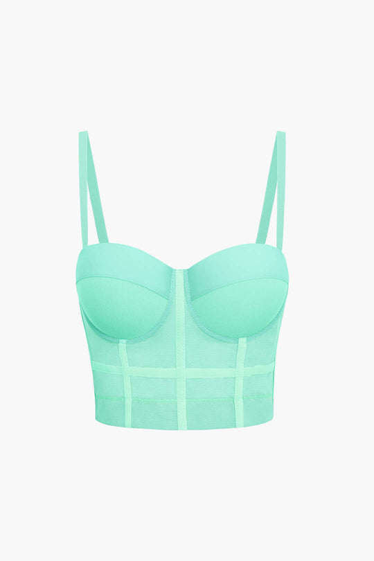 Mesh Underwired Bustier Blouse