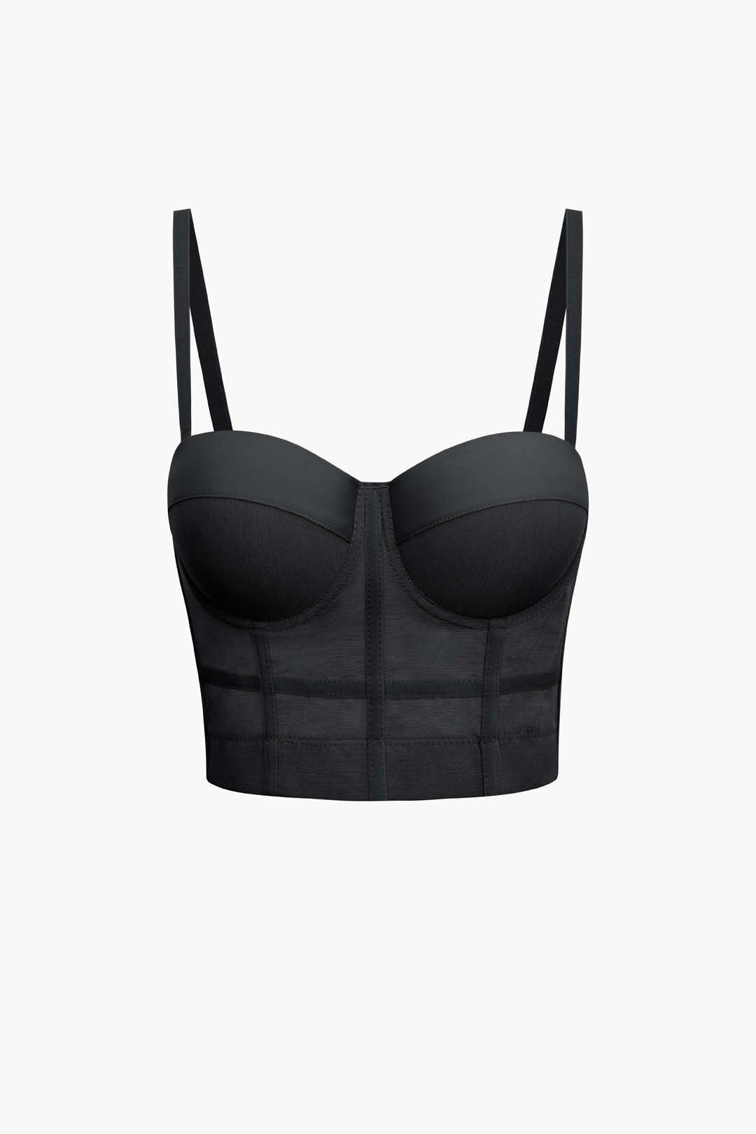 Mesh Underwired Bustier Blouse