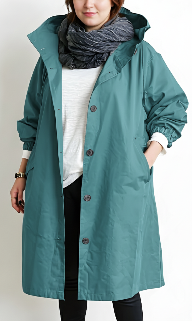 Plus Size Women's Hooded Coat