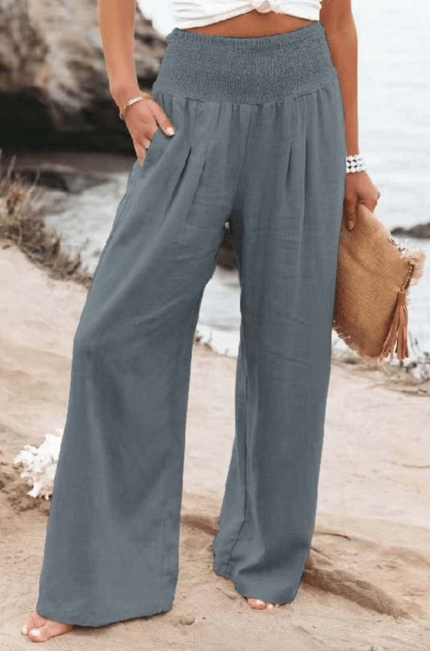 Chic Women's Stretchy Palazzo Trousers