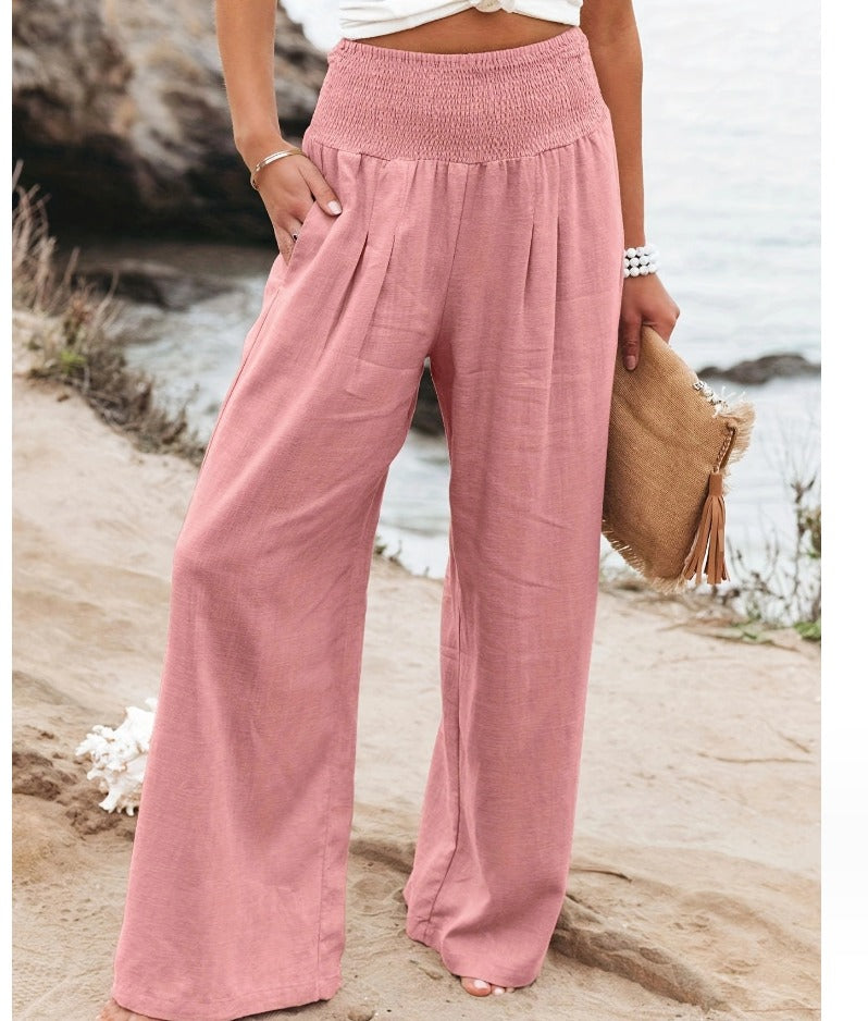 Chic Women's Stretchy Palazzo Trousers