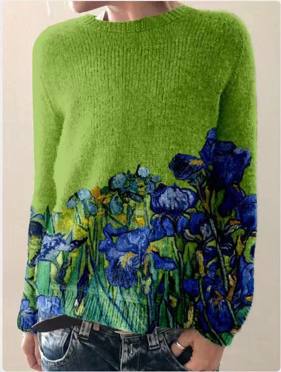 Lora Women's 3D Floral Knit Pullover