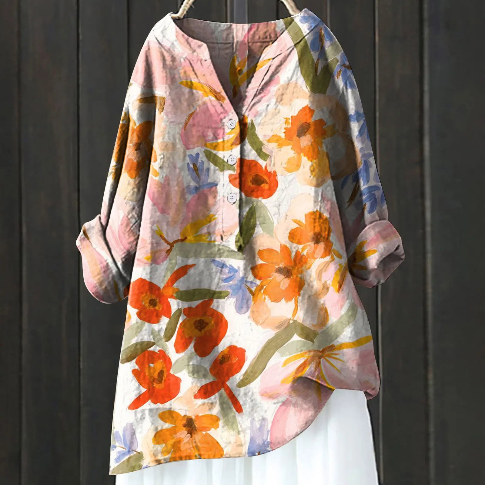 Relaxed Floral Print Top