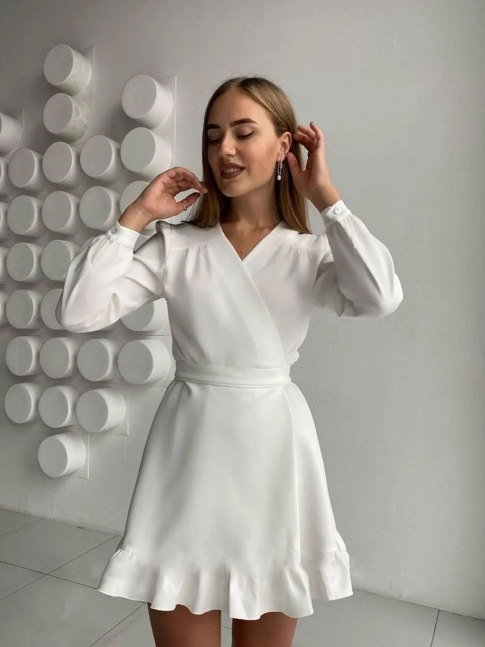 Chic Long-Sleeve Mini Dress