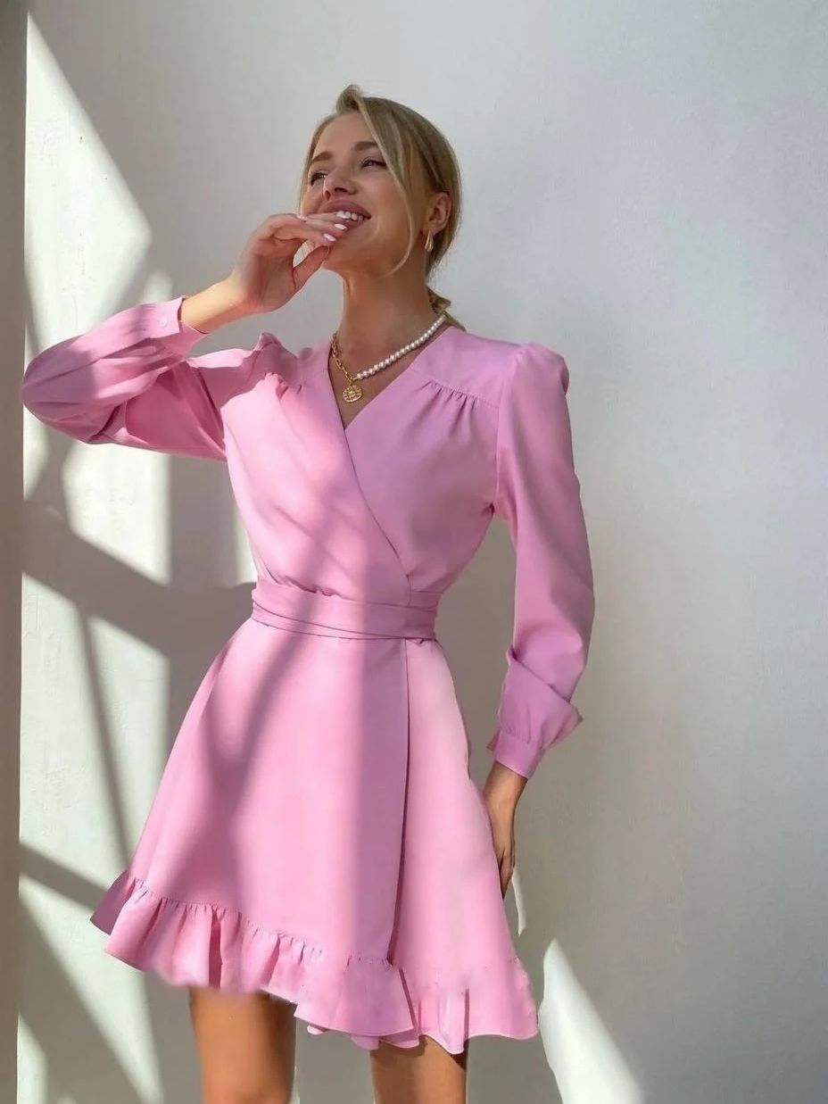 Chic Long-Sleeve Mini Dress