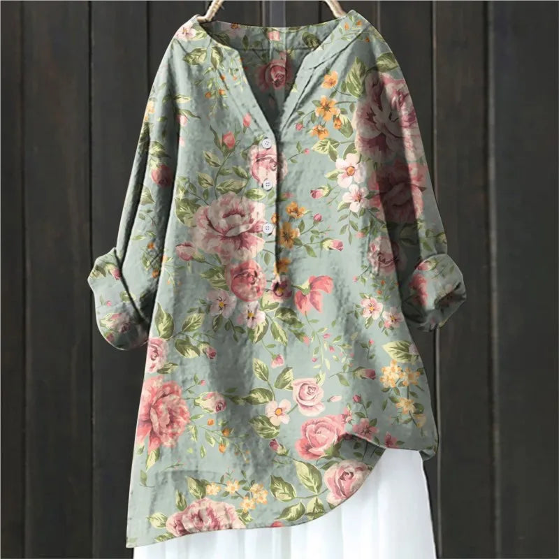 Relaxed Floral Print Top