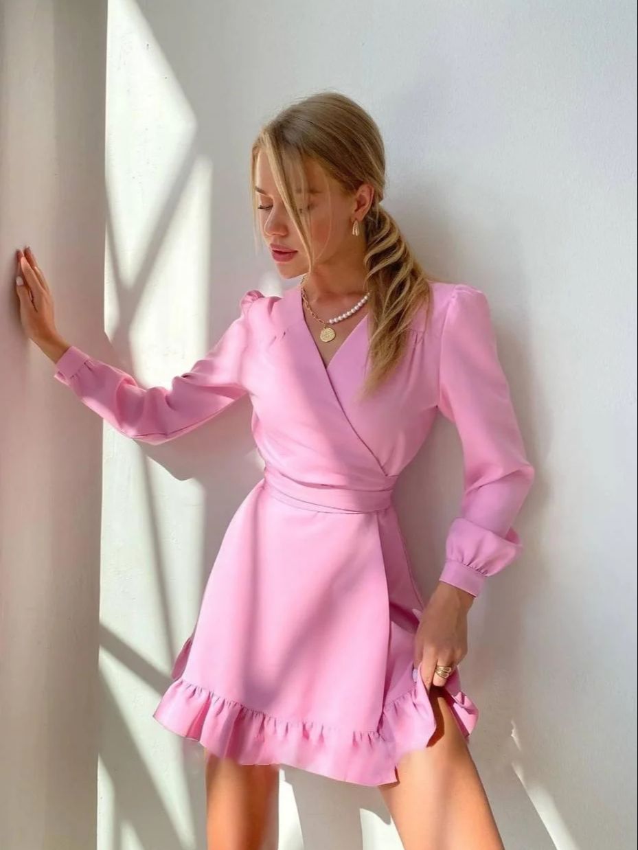 Chic Long-Sleeve Mini Dress