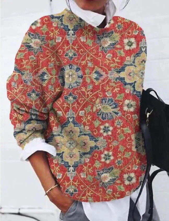 Chic Graphic Knit Pullover