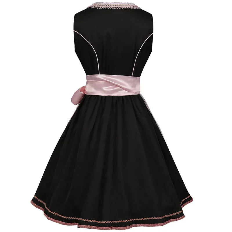 Floral Print Dirndl Dress for Oktoberfest Celebrations