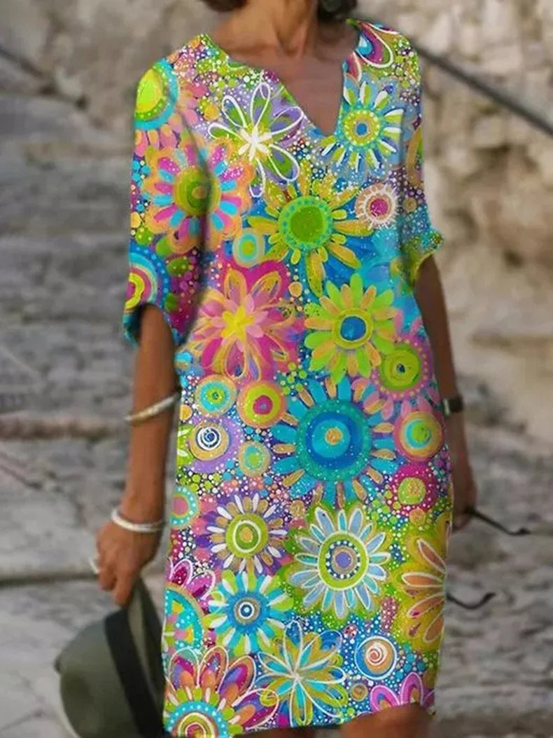 Elegant Floral Dress - Stylish Design with a Comfortable Fit