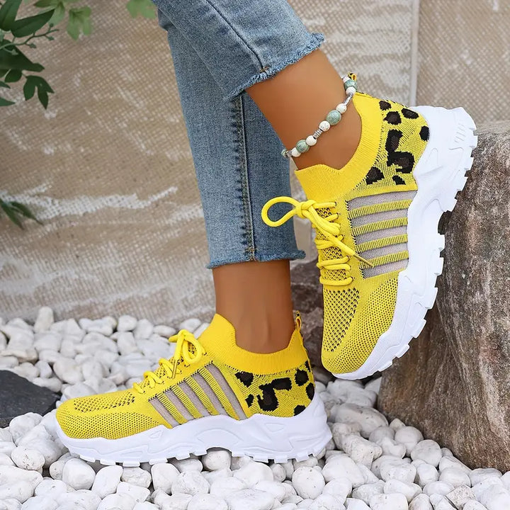 Leopard Print Breathable Sneakers