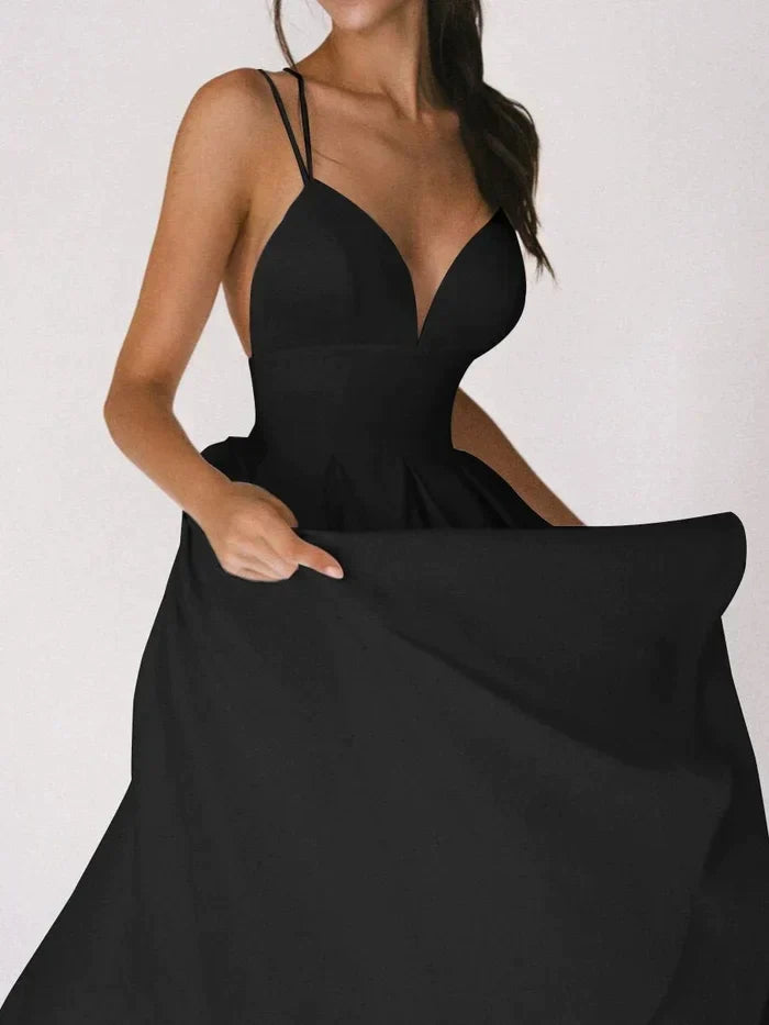 Chic V-Neck Strappy Dress