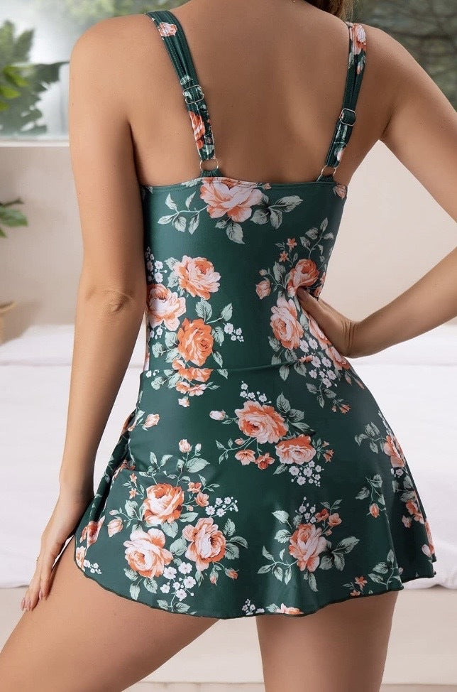 Figure-Flattering Tummy-Control One-Piece Swimsuit