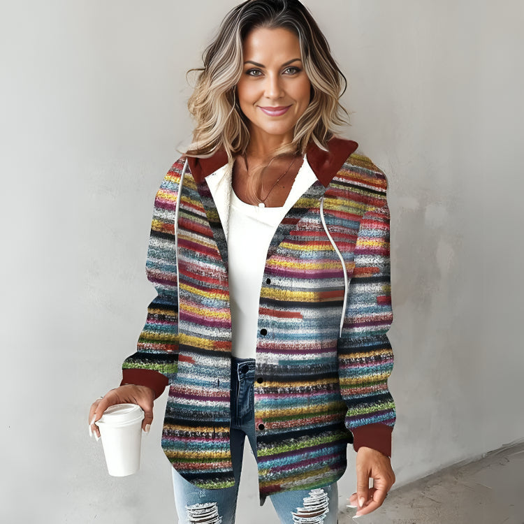 Jaira - Vibrant Knit Hoodie