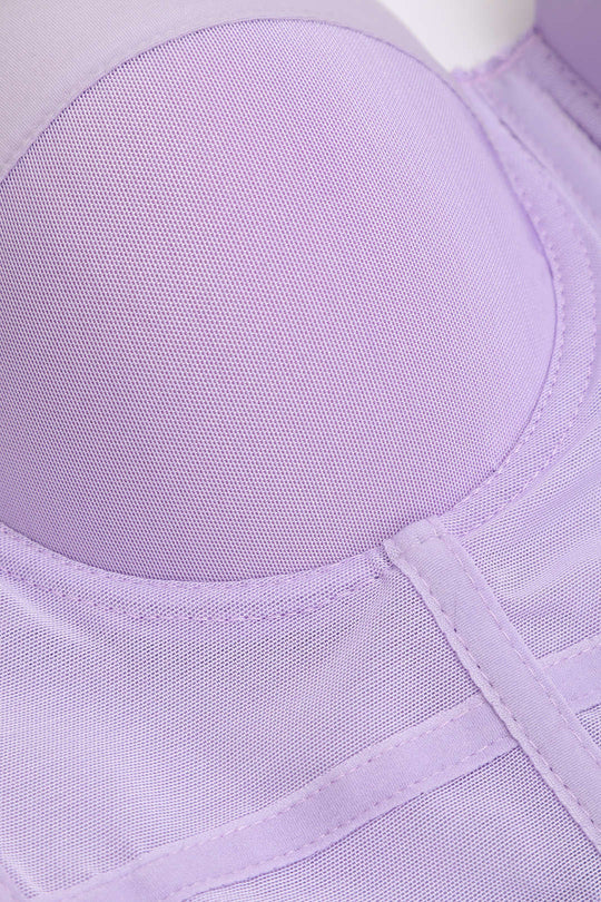 Mesh Underwired Bustier Blouse