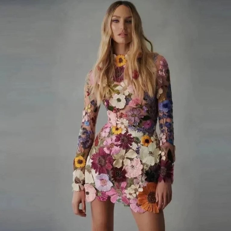 One-of-a-Kind Handcrafted Floral Dress