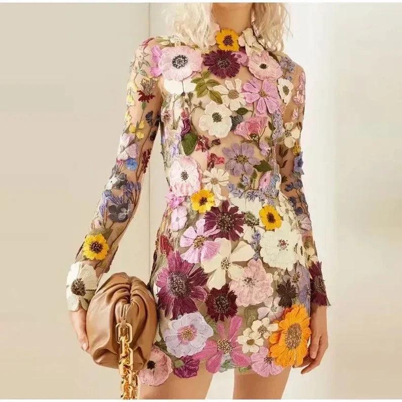 One-of-a-Kind Handcrafted Floral Dress
