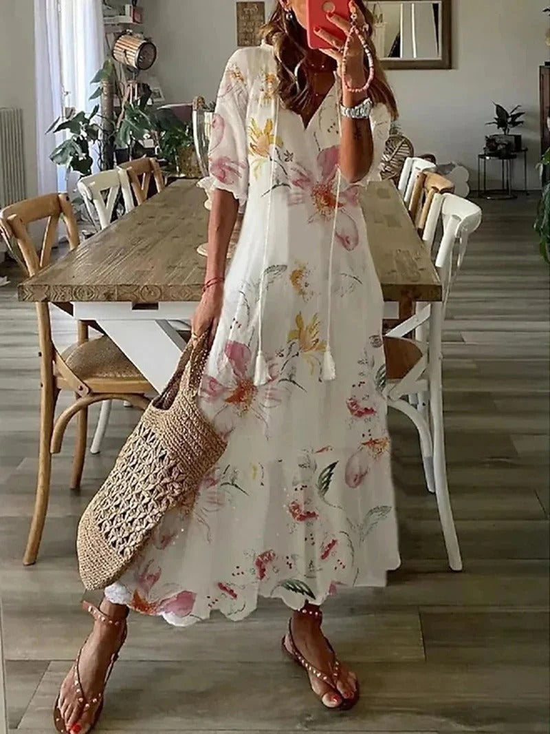 Earthy Bohemian Style Dress