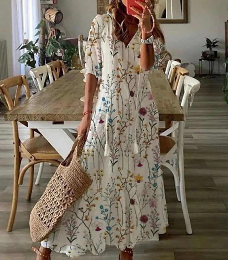 Earthy Bohemian Style Dress