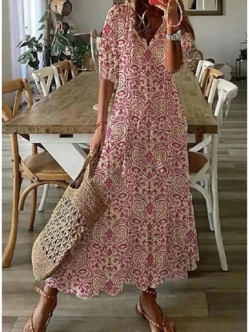 Earthy Bohemian Style Dress